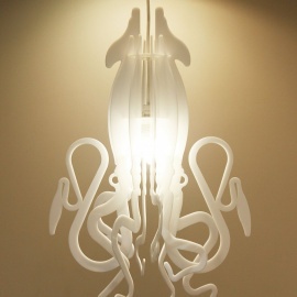 Люстра "Кальмар", цоколь Е14 мах 40Вт. Размер 621+500х412х292мм (ВхШхГ).
